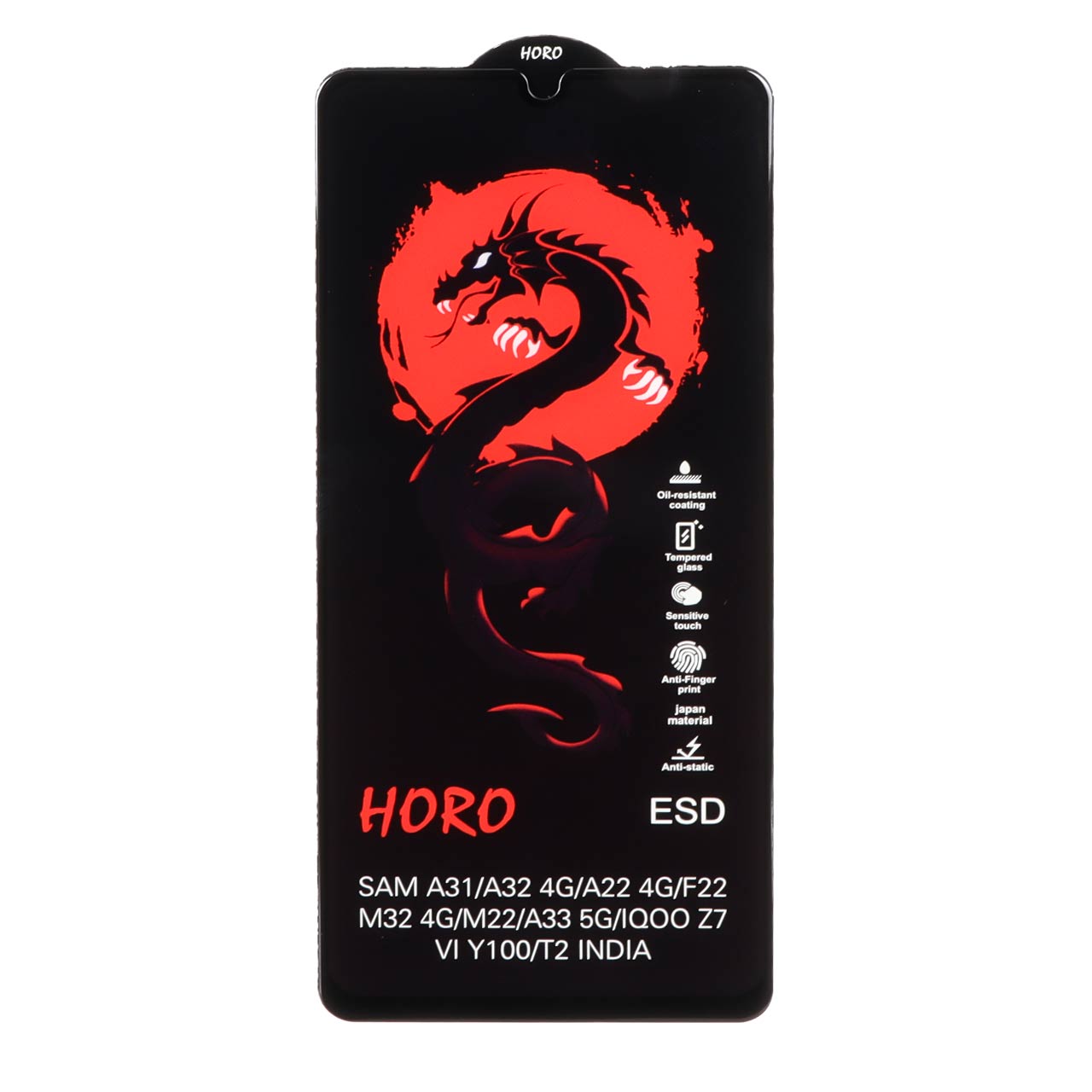 محافظ صفحه نمایش شیشه ای Full Cover ESD Horo مدل Samsung Galaxy A31 / A32 4G / A33 5G / A22 4G / F22 4G / M22 / M32 4G